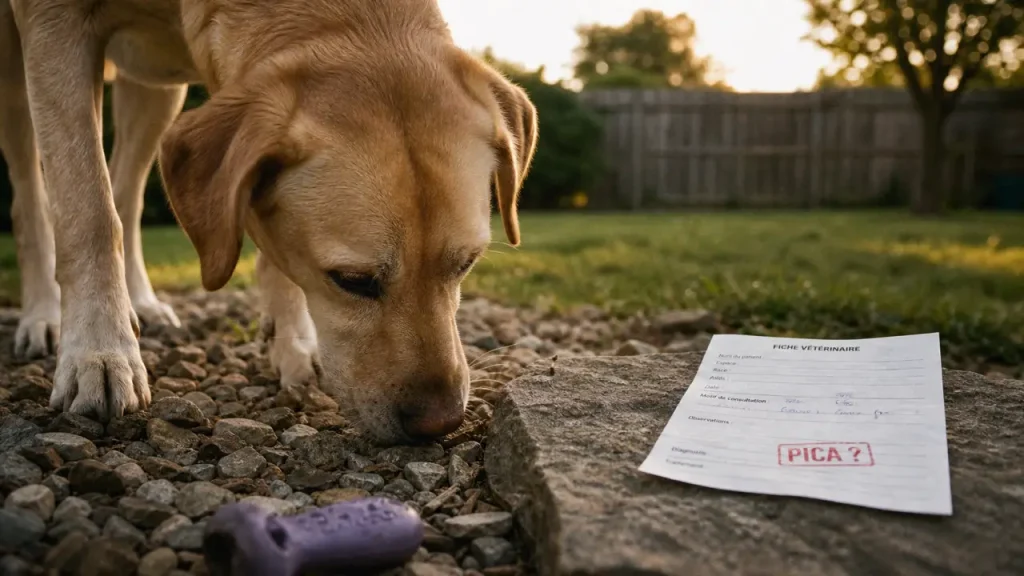 Chien qui mange des cailloux : pica ou urgence vétérinaire