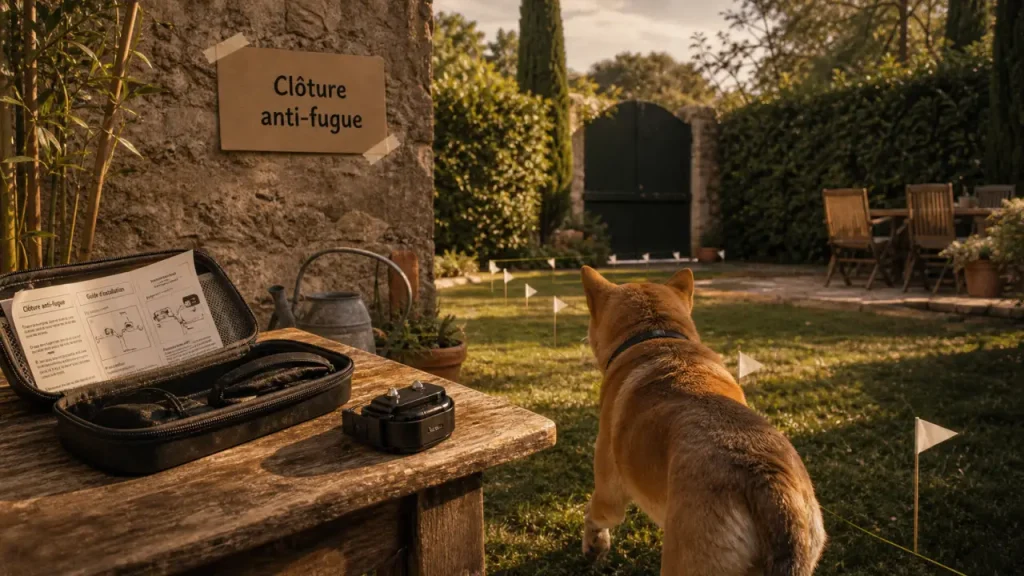 Clôture anti fugue pour chien (fil, sans fil ou GPS) sur terrain