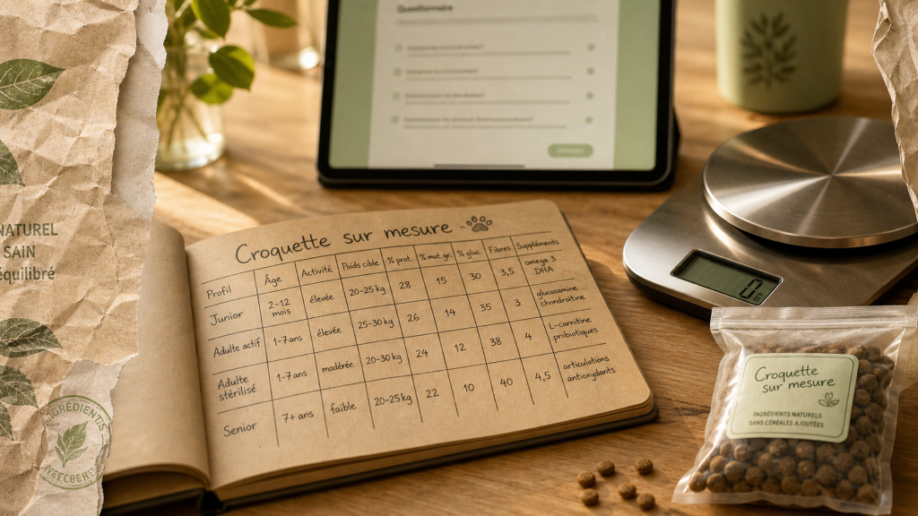 Croquette sur mesure : personnalisation, critères nutritionnels et prix au kilo
