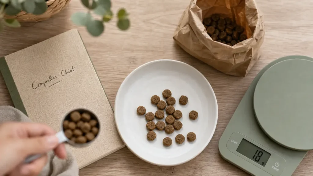 Croquettes pour chiots : protéines et taille des croquettes