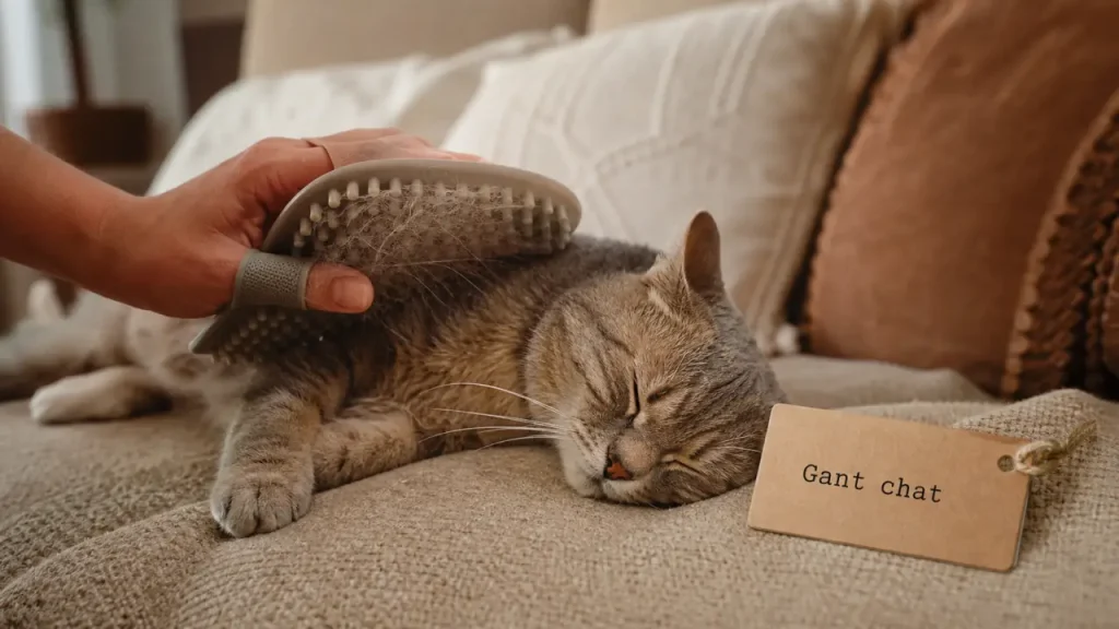 Gant chat doux pour toilettage, facile à nettoyer