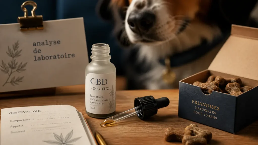 Cannabis pour chien : CBD sans THC, pipette et précautions anti-intoxication