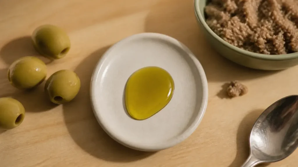Chat huile d'olive : petite dose utile, olives salées à éviter