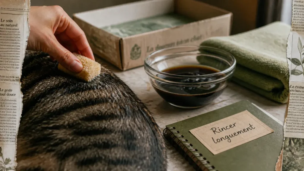 Savon noir chat : rinçage insuffisant irrite la peau