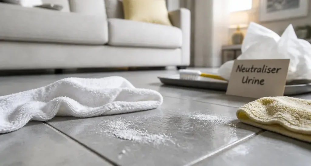 Comment enlever l odeur de pipi de chat sur carrelage : bicarbonate et serviette