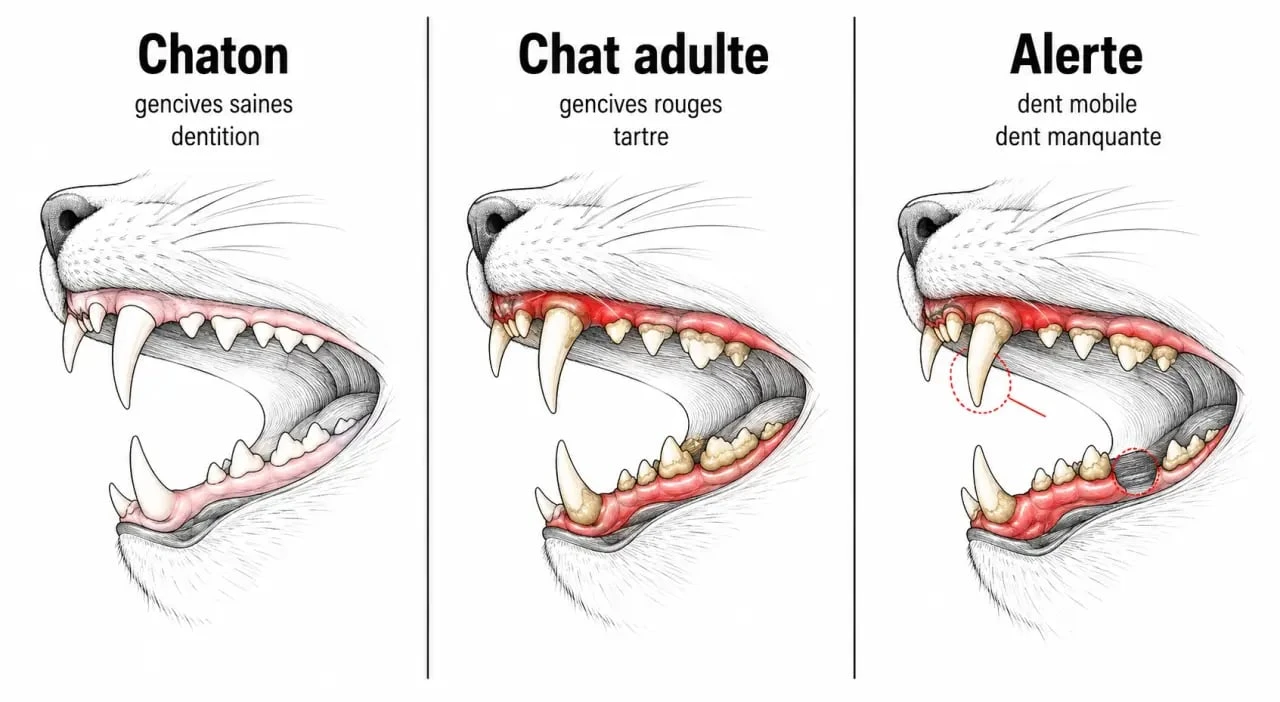 Dent de chat qui tombe : illustration des signes bucco-dentaires à surveiller chez le chat