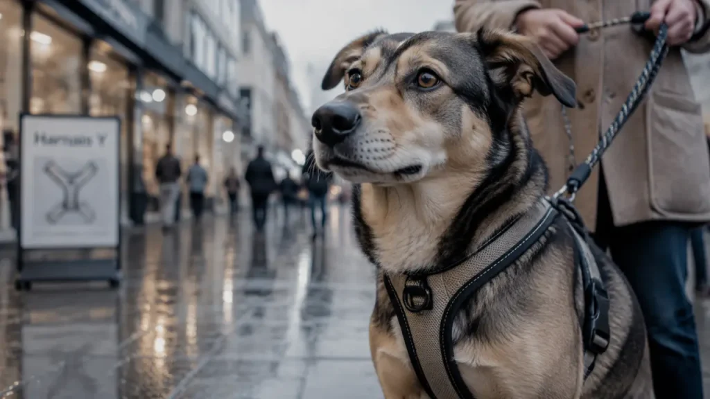 Meilleurs harnais pour chien : harnais en Y ajusté pour promenade urbaine
