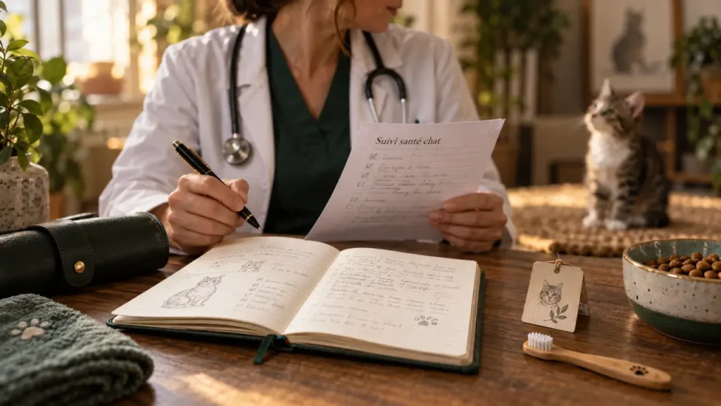 Santé chat : suivi quotidien, carnet et vétérinaire