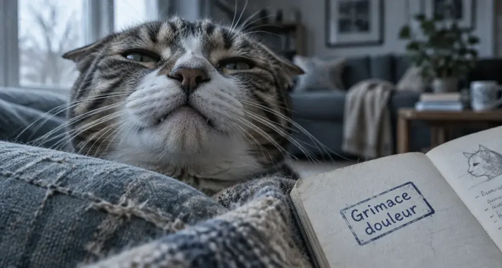 Grimace chat douleur : museau tendu, douleur suspectée